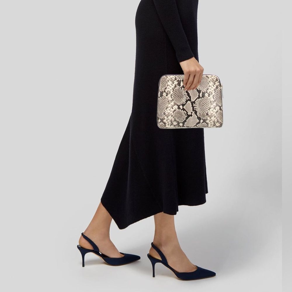 India Hicks Snakeskin clutch in ECU